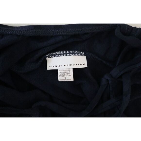 Robin Piccone 193213 Women's Sz 6 Navy Blue Floral One Piece Swimsuit - Picture 8 of 10